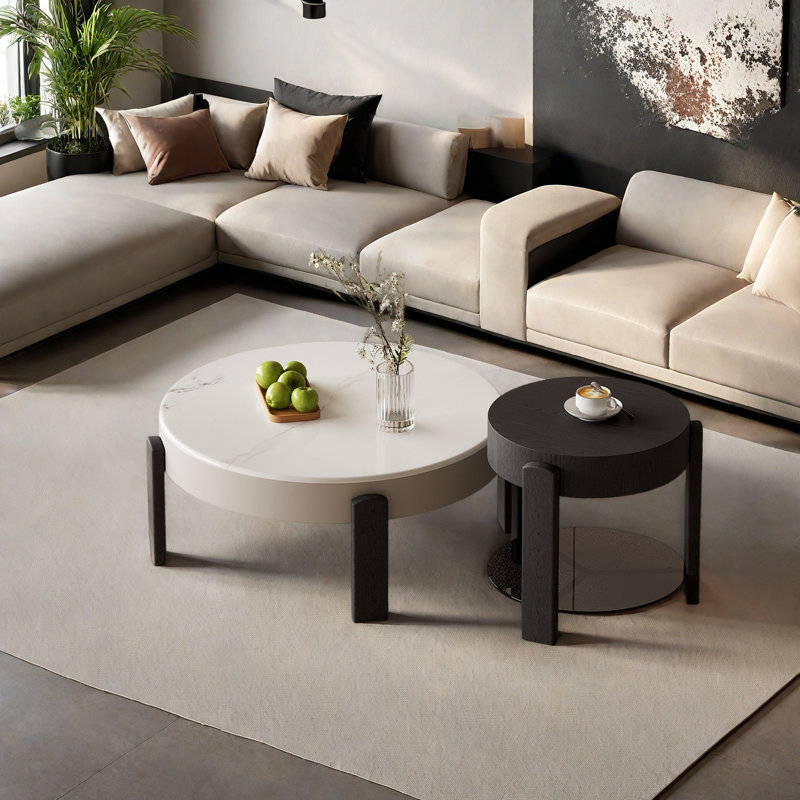 Modern Crystal Coffee Table Set