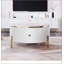 Table basse moderne moderne avec 2 grands tiroirs de rangement (31,5 po)