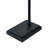 64.6" Black Arc Floor Lamp with Fabric Drum Shade