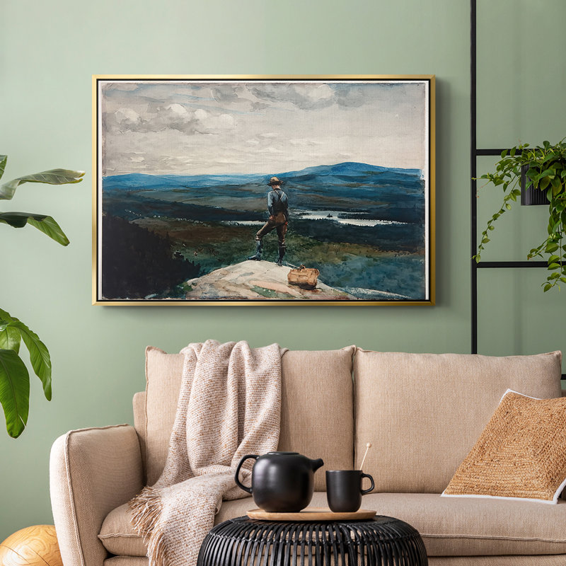 The Ranger, Adirondacks, 1882 - Winslow Homer, toile tendue avec châssis, 24 po x 36 po, Doré