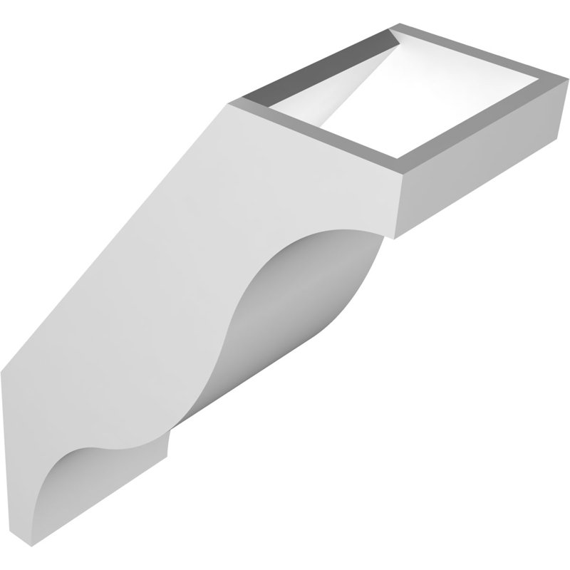 Attelle de genou en PVC de qualité architecturale Funston, H 14 po x l 5 po x P 10 po