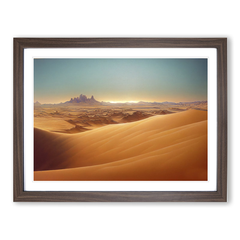The Gorgeous Desert - Framed Print, 25cm H x 34cm W, Walnut