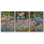 Iris in Monet's Garden, 1900 03, reproduction d'art encadrée sur toile 3 pièces-61682533-61682528