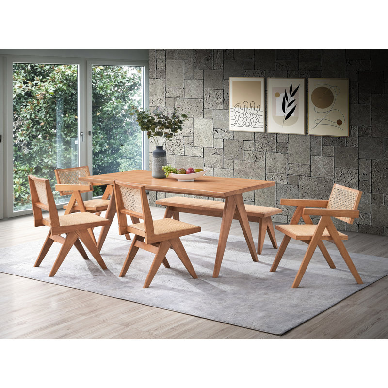Chaise d'appoint à finition naturelle 2 pièces - Apportez une touche de fraîcheur à votre salle à manger d'extérieur