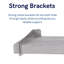 Keer Chunky Shelf Kit, Slide-On Brackets, Grey Oak & Oak Effect-2027860926-2027860924