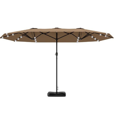 Parasols de patio à double face durables, structure en acier, style moderne pour l'extérieur