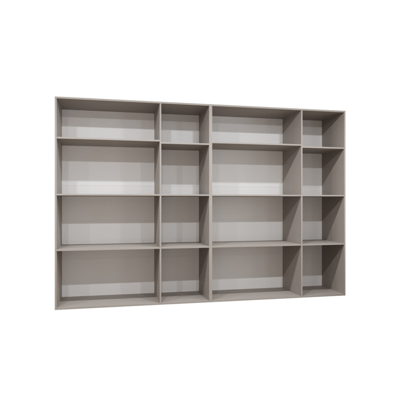 Manufactured Wood Wardrobe, black matt + handles: cashmere