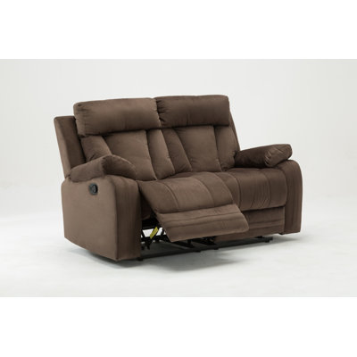 Causeuse inclinable avec accoudoirs coussinés de 63 po Meinhard