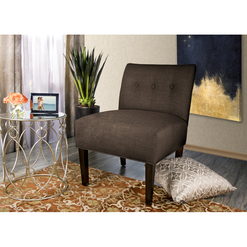 Niambi Upholstered Slipper Chair, Sterling