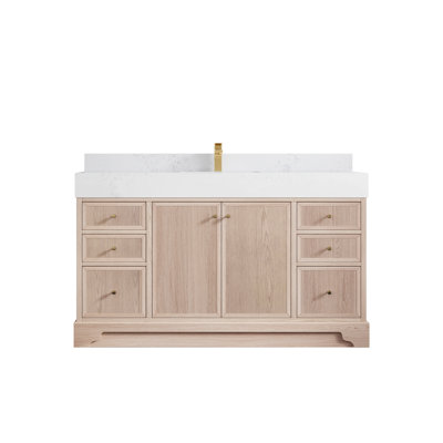 60'' Single Bathroom Vanity with Quartz Top