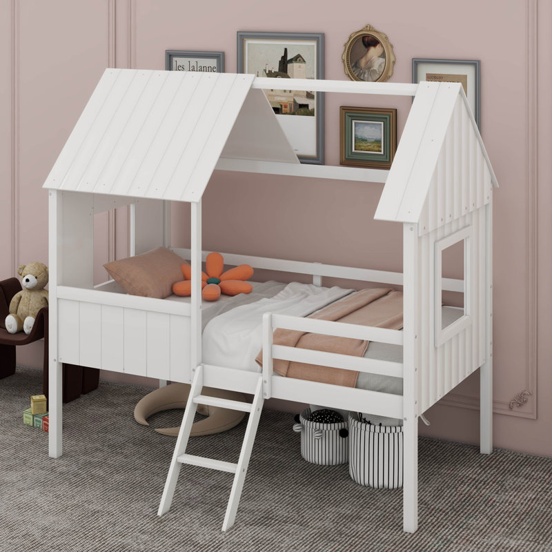 Hicksville Kids Twin Loft Bed, White
