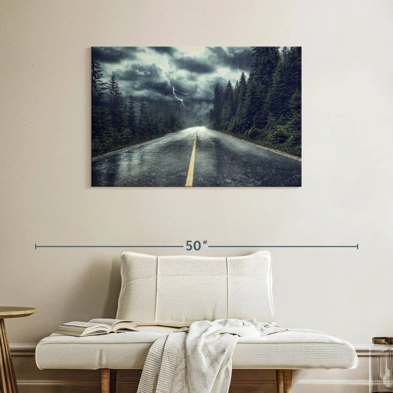 Mehar Stormy Road Home, 26" H x 39" W