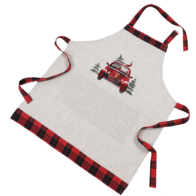 Tablier de père noël sur un tablier de voiture