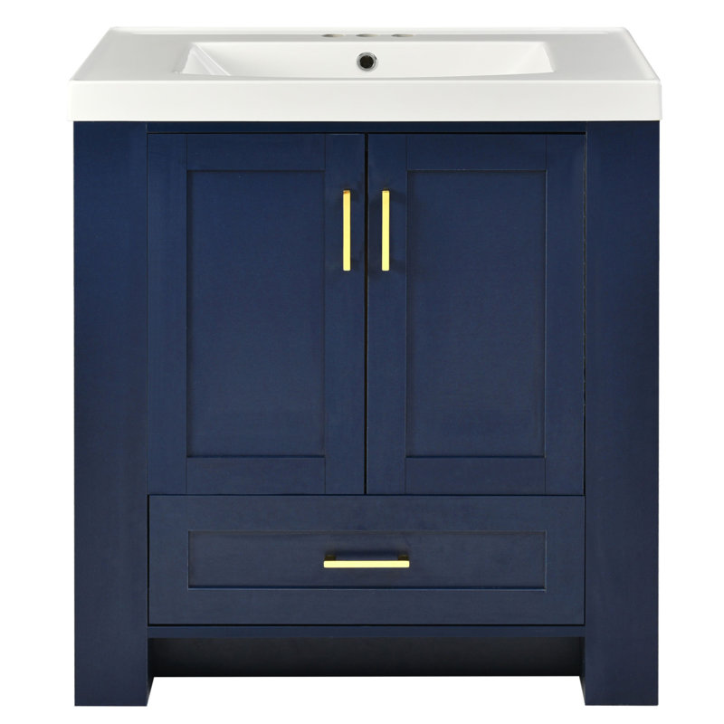 18 30'' Single Bathroom Vanity Base Only, Blue