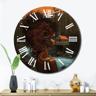 African Tribal Soul By The River Soul I Wall Clock
