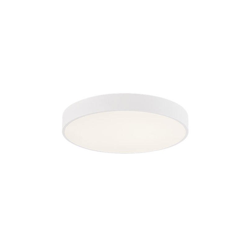 LED Flush Mount, White, 8cm H x 60cm W x 60cm D