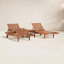 Alyisa Outdoor Eucalyptus Chaise Lounge Set with Table