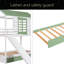 Lit superposé simple au-dessus de simple avec glissière convertible et lit gigogne