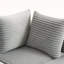 Canapé modulaire compressé en velours côtelé gris, aucun assemblage requis, configuration flexible pour la vie moderne