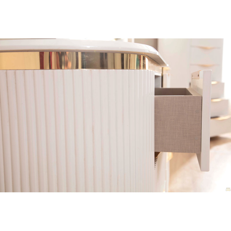 Right 2-Drawer Nightstand Made With Wood