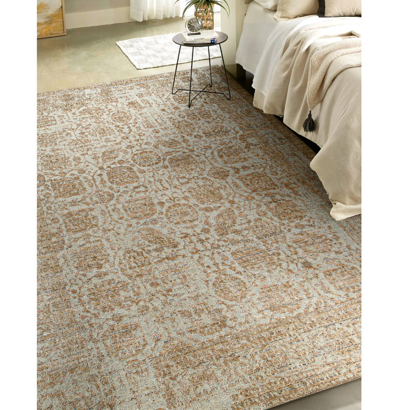 Ikat Area Rug in Gold, Rectangle 12' x 15'