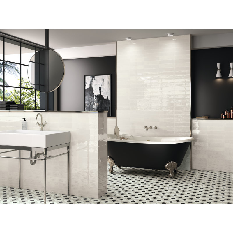 PERTH Astone 6" x 6" Porcelain Wall & Floor Tile, Black