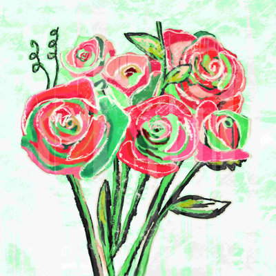 Funky Painted Roses 3