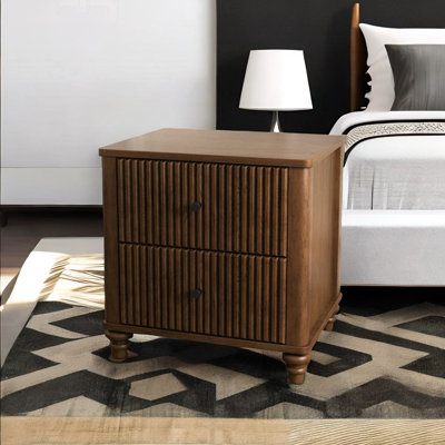 Fluted Nightstand 2-piece Set