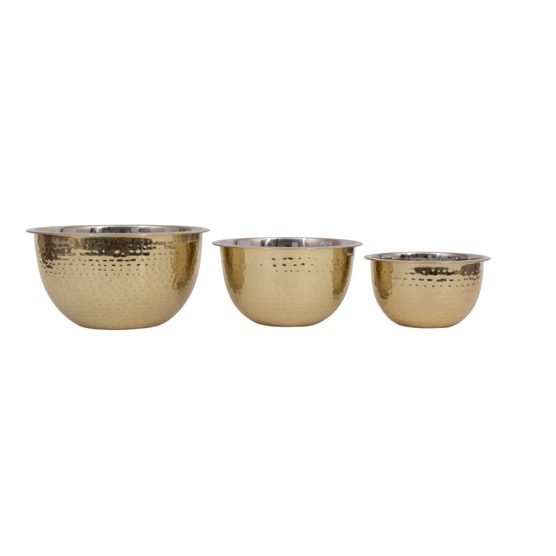 Birch Lane™ Daima Stainless Steel Serving Bowl, Gold