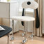 Chaise d'appoint à lattes blanches (ensemble de 2)