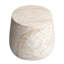Table d'appoint Barrel Travertine Stone Finish MgO