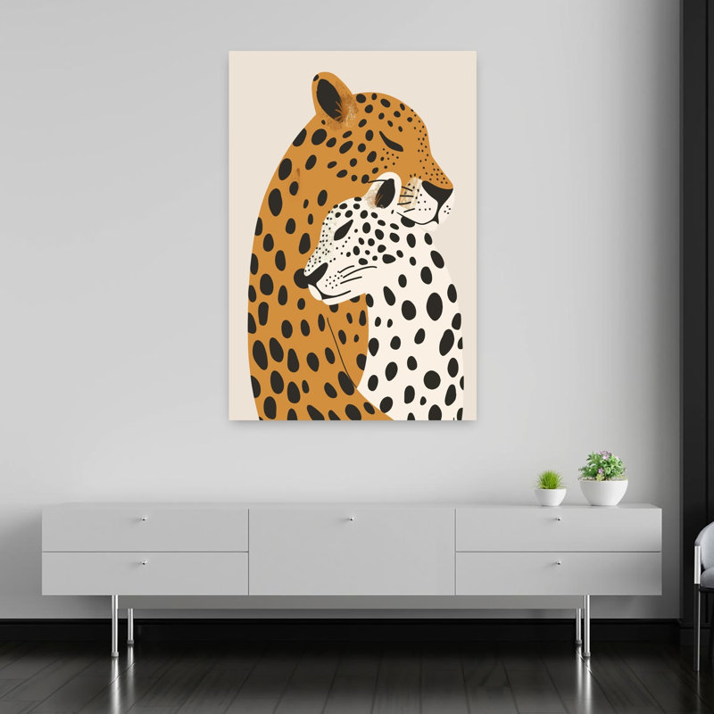 Art contemporain, chat, léopard, H 60 po x l 40 po