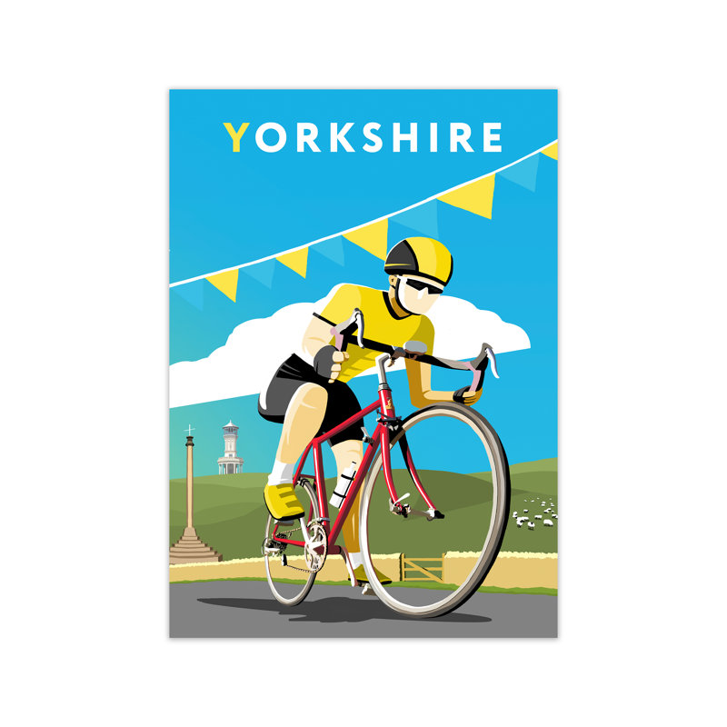 Tour De Yorkshire 1 Piece Wall Art, 30 cm H x 21 cm W