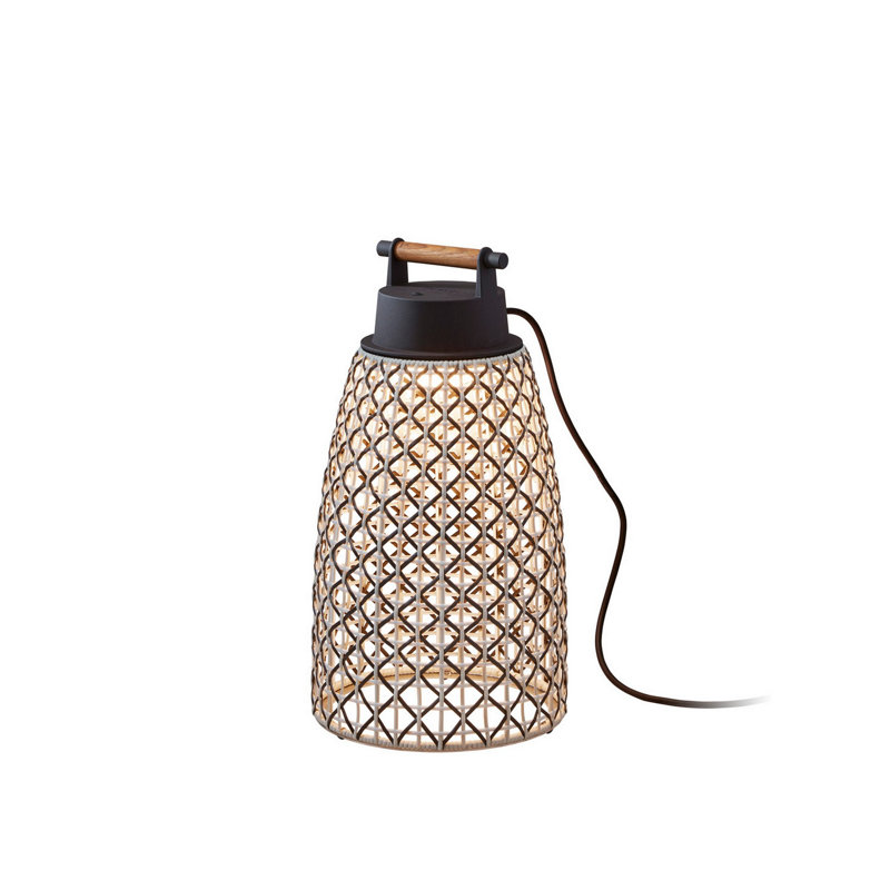 Nans LED Table Lamp, Graphite Brown/Brown, 19.06" H x 10.16" W x 10.16" D