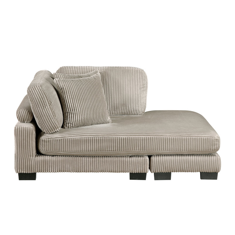 Canapé modulaire en U 4 pièces Olsen, Taupe Corduroy