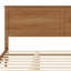 Structure de lit plateforme en bois robuste avec support de lattes en bois fiable