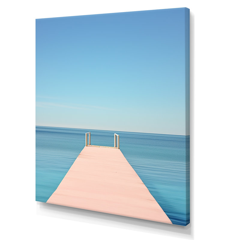 «Coastal Blue Pier Pers perspective I», reproduction sur toile, H 20 po x l 12 po x P 1 po, Toile tendue