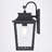 Irving Park 13.75 In. H 1-Light Textured Black Outdoor Wall Sconce Made Of Durable Steel, Clear Seeded Glass Shade, LED Compatible, Use For Exterior Porch Patio Front Door Or Garage
