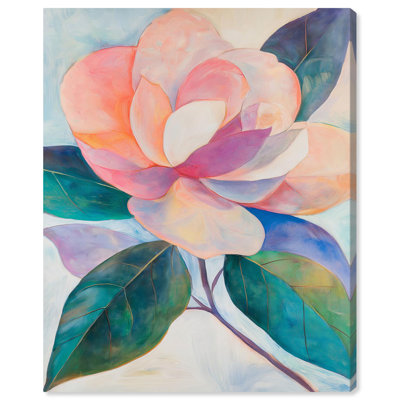 Art floral coloré sur toile rose Magnolia II par Art Remedy