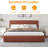 King Upholstered Platform Bed Frame with Headboard & Storage Drawers, Wood Slats-7909026-7909028