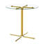 Ensemble de table de bar et de tabourets ronds en verre avec sièges pivotants réglables-752736812
