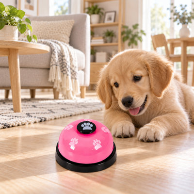 Clochette d'entraînement pour animaux de compagnie en forme de patte, sonnette de porte en métal à pression pour l'apprentissage de la propreté, l'appel des repas et l'éducation comportementale des chiens et des chats. Jouet interactif intelligent pour l'apprentissage de la propreté, l'appel des repas et l'éducation comportementale.