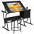 Artist Drawing Table with Stool and 3 Sliding Drawers
