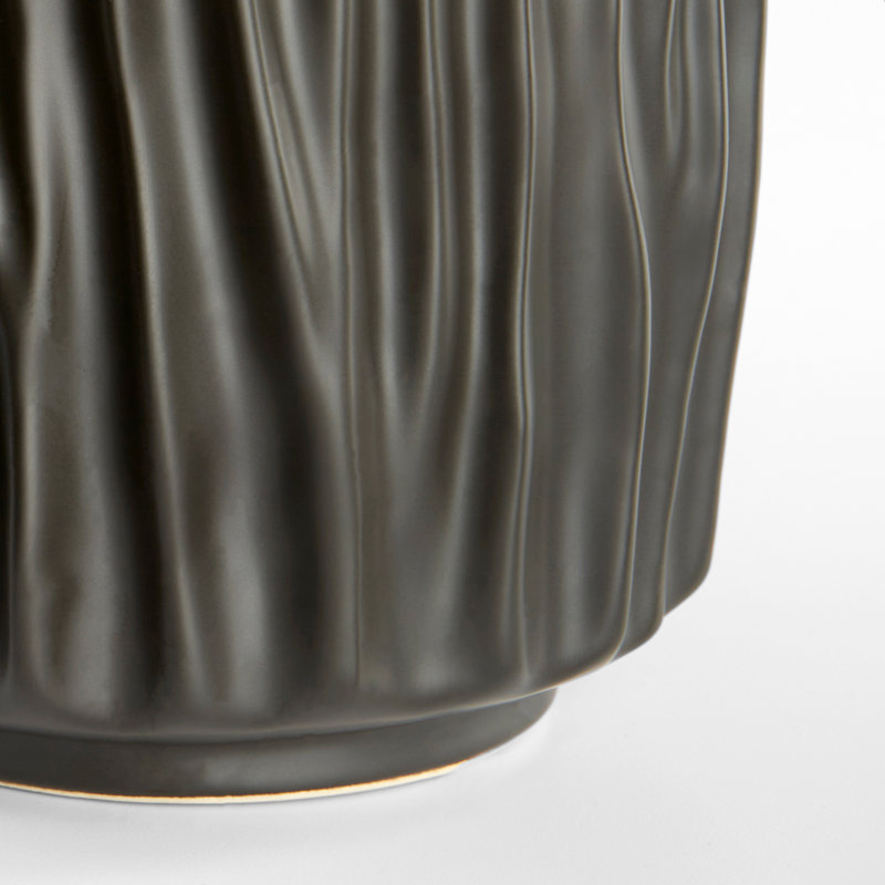 Abyssus Handmade Ceramic Table Vase, 14" H x 7.5" W x 7.5" D