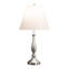 Ensemble de 2 lampes de table en acier brossé 25,5 "Lavish Home - avec 2 ampoules DEL traditionnelles - Décoration pour la chambre à coucher, le salon, le bureau ou l'entrée