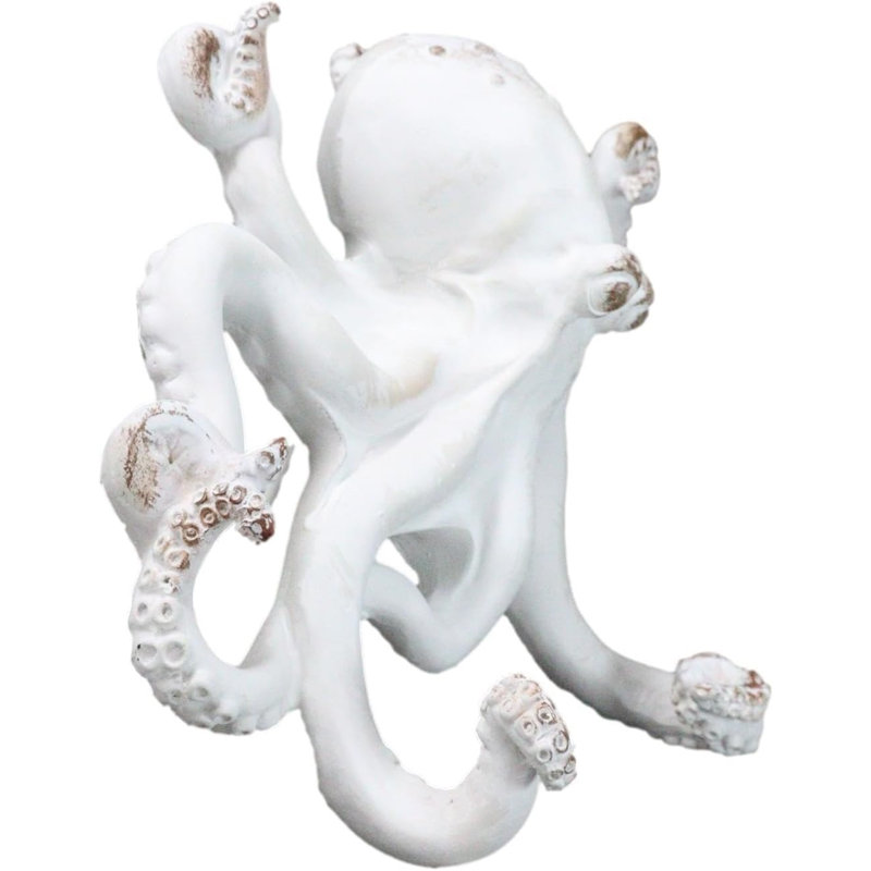 Sculpture crochets muraux nautiques, Blanc, H 8 po x l 8,5 po x P 2,75 po