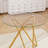 35.4 Inch Round Tempered Glass Dining Table Gold Metal Legs Space Saving Kitchen Dinner Table for 1-4 People