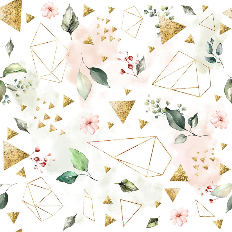 Floral Tile, 2.08' W x 18.75' L