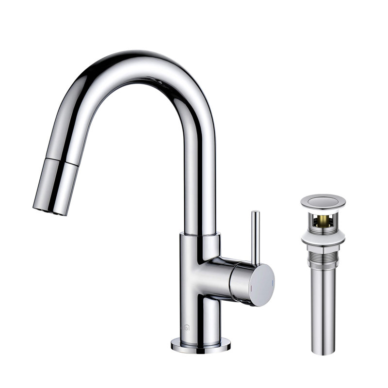 Robinet de lavabo de salle de bain circulaire, Chrome chrome