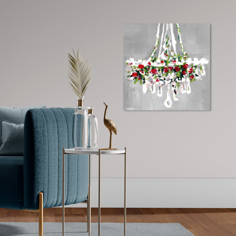 Chandellier de Noël - Peinture, H 20 po x l 20 po 